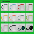 Directamente fábrica Sunmeta caliente de alta calidad de venta de cerámica Sublimaiton color dentro de la impresión tazas de 11 oz